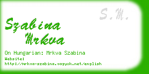 szabina mrkva business card